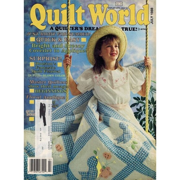 QUILT WORLD MAGAZINE, JULY 1988 House of White Birches Single_Issue_Magazine - Picture 1 of 2